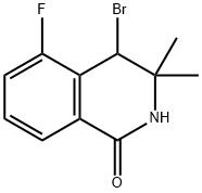 1(2H)-Isoquinolinone, 4-bromo-5-fluoro-3,4-dihydro-3,3-dimethyl- Struktur