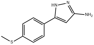 JR-13707, 3-(4-(Methylthio)phenyl)-1H-pyrazol-5-amine, 97% Struktur