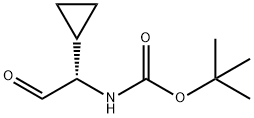 Carbamic acid, N-[(1S)-1-cyclopropyl-2-oxoethyl]-, 1,1-dimethylethyl ester Struktur