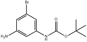 Carbamic acid, N-(3-amino-5-bromophenyl)-, 1,1-dimethylethyl ester Struktur