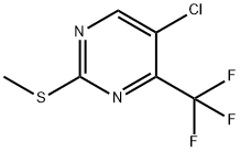 Pyrimidine, 5-chloro-2-(methylthio)-4-(trifluoromethyl)- Struktur