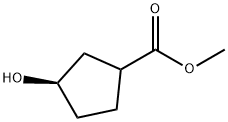 Cyclopentanecarboxylic acid, 3-hydroxy-, methyl ester, (3R)- Struktur