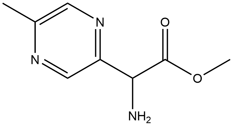 2-Pyrazineacetic acid, α-amino-5-methyl-, methyl ester Struktur