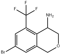 1H-2-Benzopyran-4-amine, 7-bromo-3,4-dihydro-5-(trifluoromethyl)- Struktur