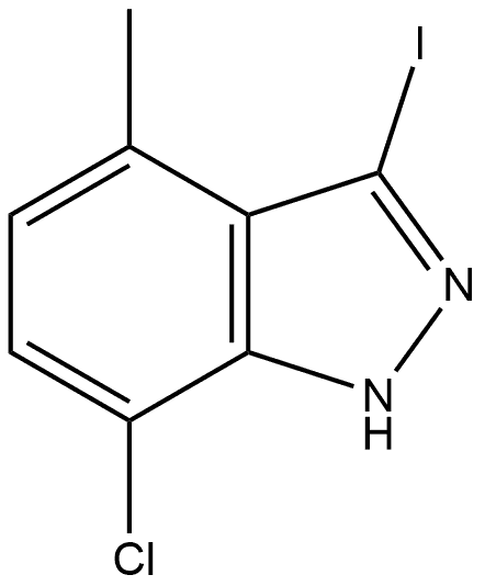 7-Chloro-3-iodo-4-methyl-1H-indazole Struktur