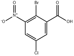 Benzoic acid, 2-bromo-5-chloro-3-nitro- Struktur