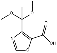 5-Oxazolecarboxylic acid, 4-(1,1-dimethoxyethyl)- Struktur