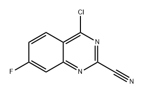 4-chloro-7-fluoroquinazoline-2-carbonitrile Struktur