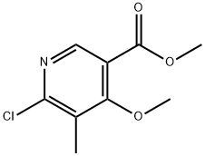 3-Pyridinecarboxylic acid, 6-chloro-4-methoxy-5-methyl-, methyl ester Struktur