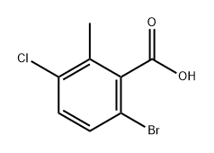 Benzoic acid, 6-bromo-3-chloro-2-methyl- Struktur