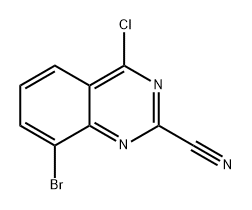 8-bromo-4-chloroquinazoline-2-carbonitrile Struktur