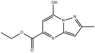 Pyrazolo[1,5-a]pyrimidine-5-carboxylic acid, 7-hydroxy-2-methyl-, ethyl ester Struktur