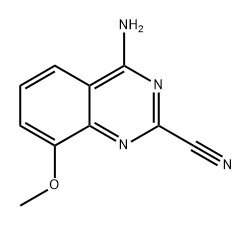 4-amino-8-methoxyquinazoline-2-carbonitrile Struktur