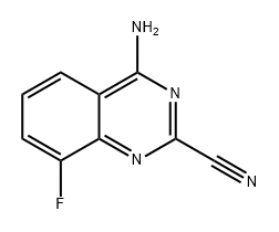 4-amino-8-fluoroquinazoline-2-carbonitrile Struktur