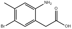 2-(2-amino-5-bromo-4-methylphenyl)acetic acid Struktur