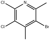 3-bromo-5,6-dichloro-2,4-dimethylpyridine Struktur