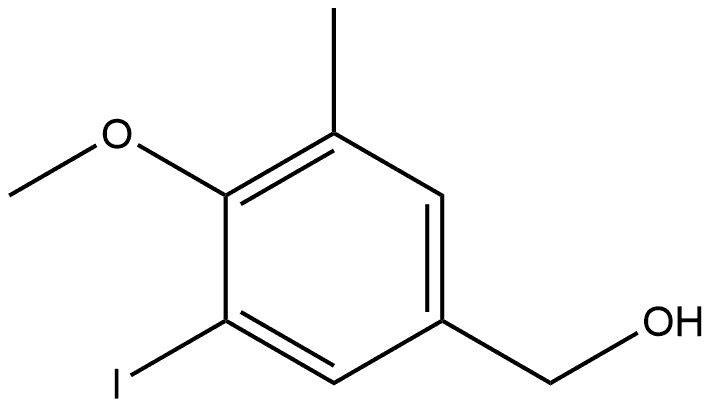 (3-Iodo-4-methoxy-5-methyl-phenyl)-methanol Struktur