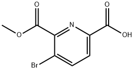 2,6-Pyridinedicarboxylic acid, 3-bromo-, 2-methyl ester Struktur