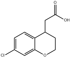 2H-1-Benzopyran-4-acetic acid, 7-chloro-3,4-dihydro- Struktur