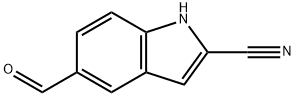 1H-Indole-2-carbonitrile, 5-formyl- Struktur