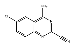 4-amino-6-chloroquinazoline-2-carbonitrile Struktur