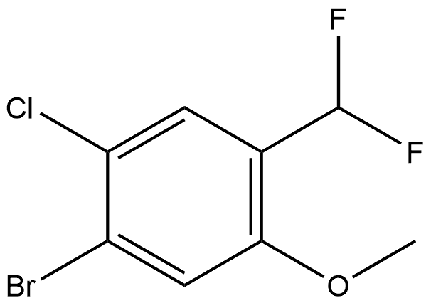 1-Bromo-2-chloro-4-(difluoromethyl)-5-methoxybenzene Struktur