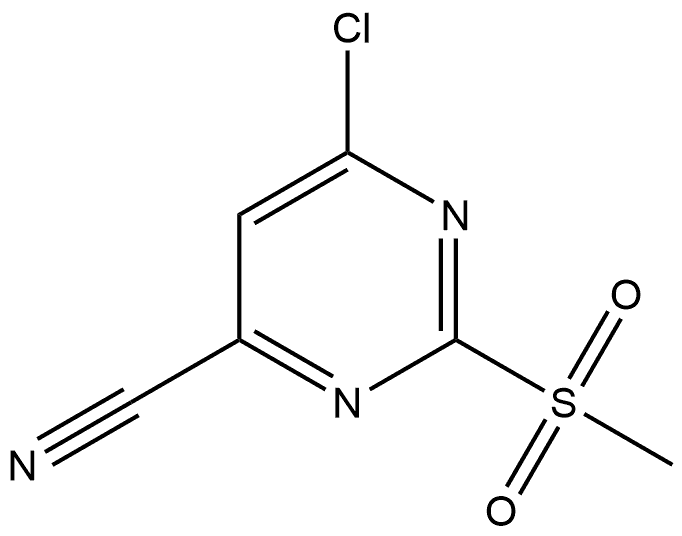 6-Chloro-2-(methylsulfonyl)-4-pyrimidinecarbonitrile Struktur