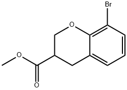 2H-1-Benzopyran-3-carboxylic acid, 8-bromo-3,4-dihydro-, methyl ester Struktur