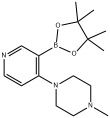 Piperazine, 1-methyl-4-[3-(4,4,5,5-tetramethyl-1,3,2-dioxaborolan-2-yl)-4-pyridinyl]- Struktur