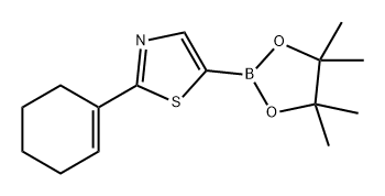 Thiazole, 2-(1-cyclohexen-1-yl)-5-(4,4,5,5-tetramethyl-1,3,2-dioxaborolan-2-yl)- Struktur