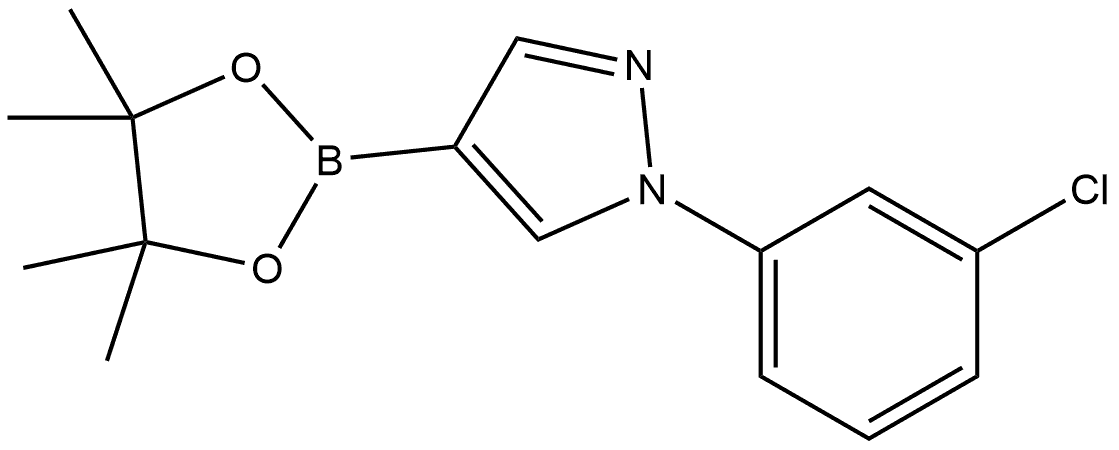 1-(3-Chlorophenyl)-4-(4,4,5,5-tetramethyl-1,3,2-dioxaborolan-2-yl)-1H-pyrazole Struktur