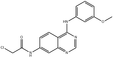 Acetamide, 2-chloro-N-[4-[(3-methoxyphenyl)amino]-7-quinazolinyl]- Struktur