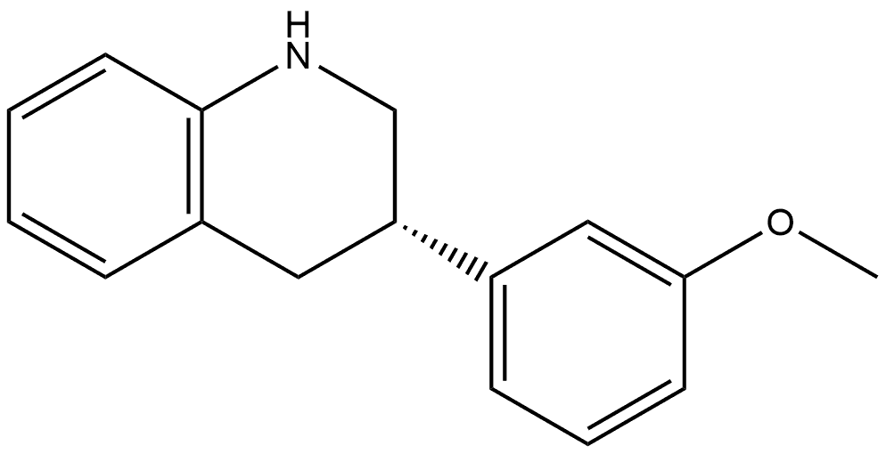 (S)-1,2,3,4-Tetrahydro-3-(3-methoxyphenyl)quinoline Struktur