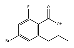 Benzoic acid, 4-bromo-2-fluoro-6-propyl- Struktur