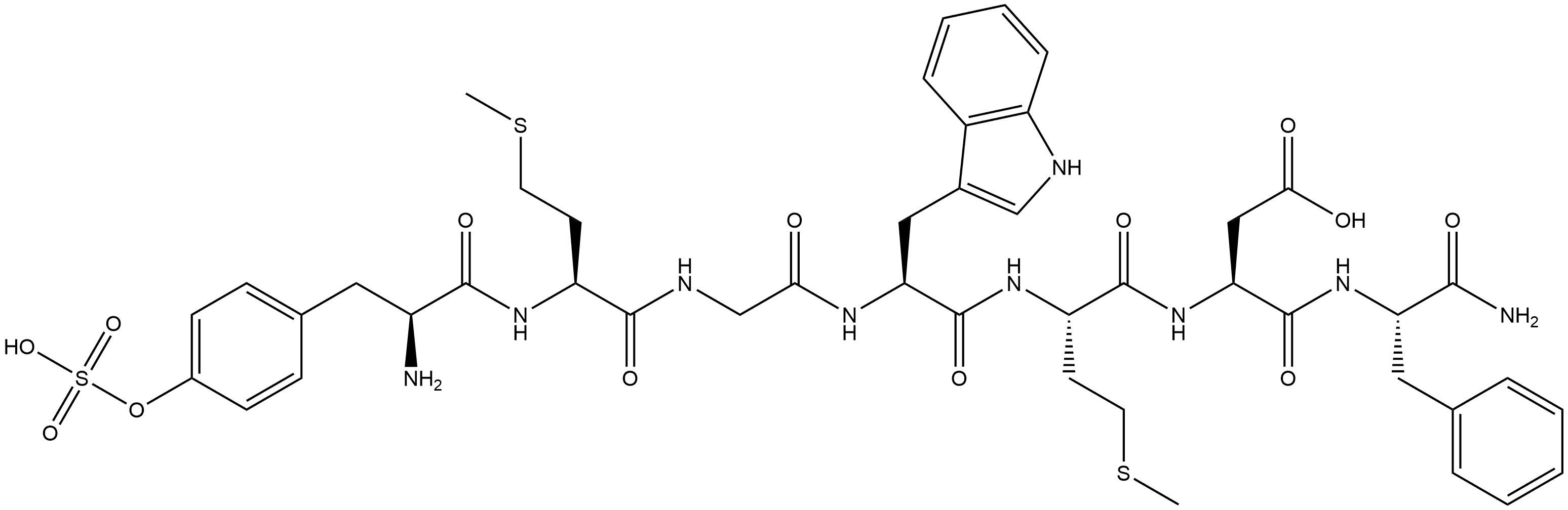 cholecystokinin (27-33) Struktur