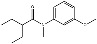 Butanamide, 2-ethyl-N-(3-methoxyphenyl)-N-methyl- Struktur