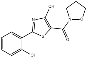 Methanone, [4-hydroxy-2-(2-hydroxyphenyl)-5-thiazolyl]-2-isoxazolidinyl- Struktur