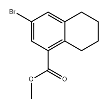 1-Naphthalenecarboxylic acid, 3-bromo-5,6,7,8-tetrahydro-, methyl ester Struktur