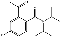 Benzamide, 2-acetyl-4-fluoro-N,N-bis(1-methylethyl)- Struktur