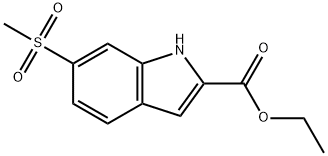 ethyl 6-methylsulfonyl-1H-indole-2-carboxylate Struktur