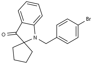 1′-[(4-Bromophenyl)methyl]spiro[cyclopentane-1,2′-[2H]indol]-3′(1′H)-one Struktur