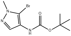 Carbamic acid, N-(5-bromo-1-methyl-1H-pyrazol-4-yl)-, 1,1-dimethylethyl ester Struktur