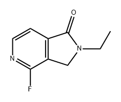 1H-Pyrrolo[3,4-c]pyridin-1-one, 2-ethyl-4-fluoro-2,3-dihydro- Struktur