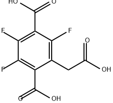 1,4-Benzenedicarboxylic acid, 2-(carboxymethyl)-3,5,6-trifluoro- Struktur