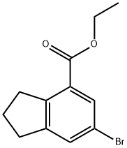 1H-Indene-4-carboxylic acid, 6-bromo-2,3-dihydro-, ethyl ester Struktur