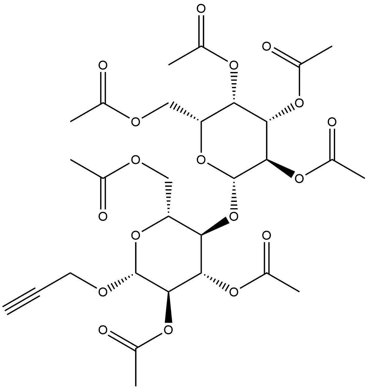 Propargyl β-D-lactoside heptaacetate Struktur