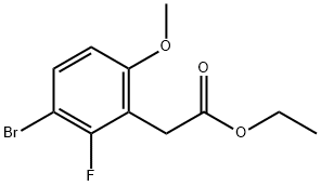 Benzeneacetic acid, 3-bromo-2-fluoro-6-methoxy-, ethyl ester Struktur