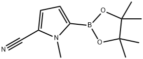 1H-Pyrrole-2-carbonitrile, 1-methyl-5-(4,4,5,5-tetramethyl-1,3,2-dioxaborolan-2-yl)- Struktur