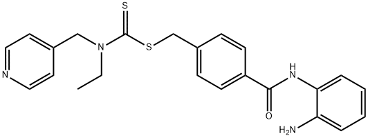 Carbamodithioic acid, N-ethyl-N-(4-pyridinylmethyl)-, [4-[[(2-aminophenyl)amino]carbonyl]phenyl]methyl ester Struktur