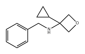 3-Oxetanamine, 3-cyclopropyl-N-(phenylmethyl)- Struktur